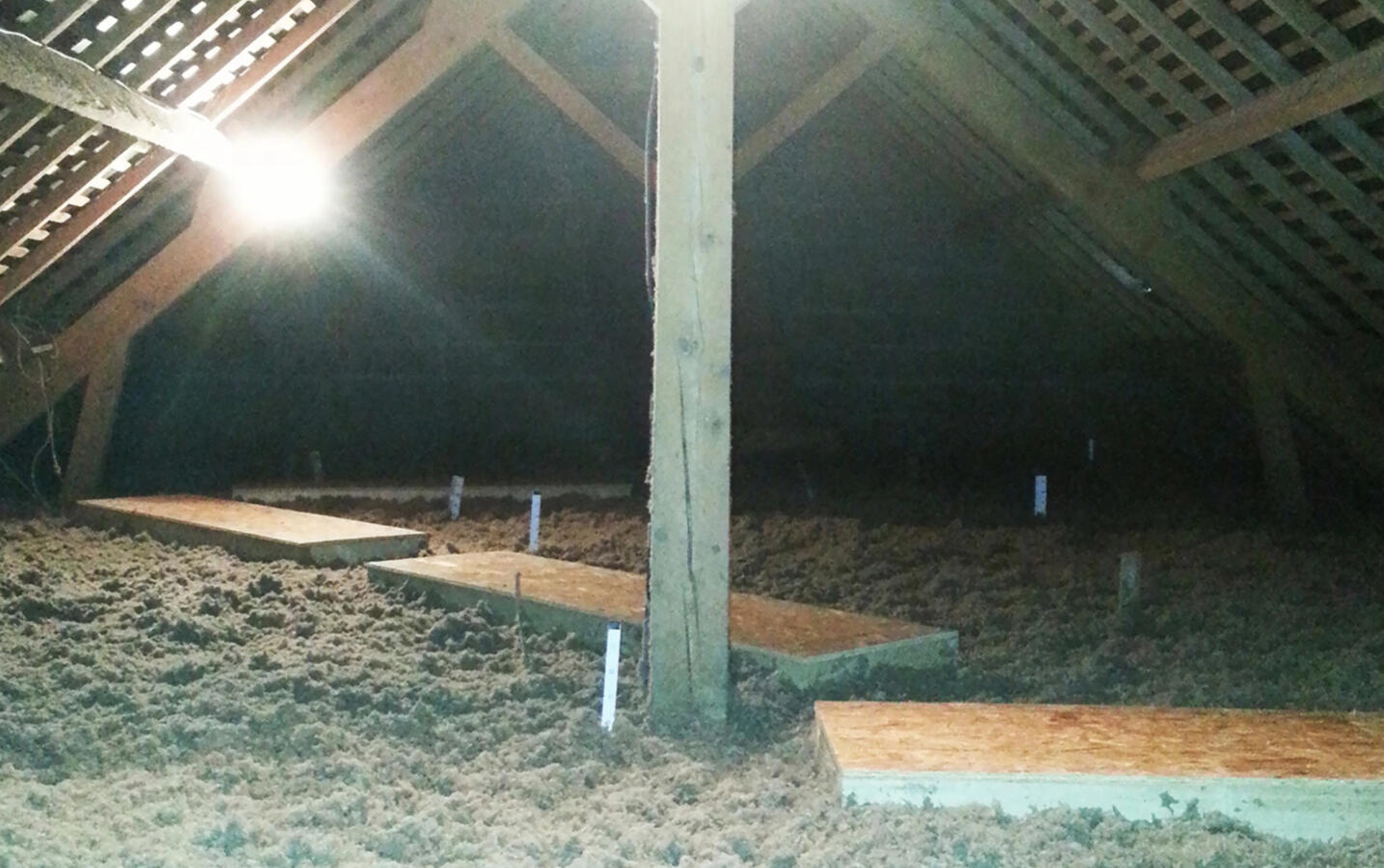 Chantier soufflé en laine de roche